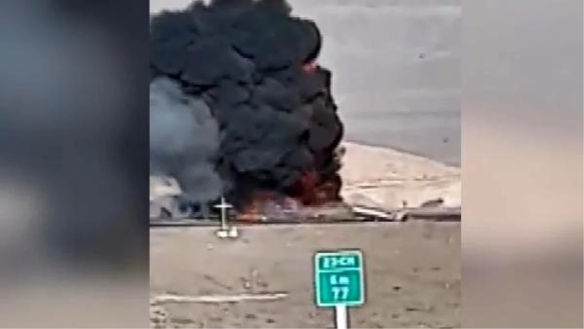 Akaryakıt tankerinde kaza sonrası patlama: 2 ölü.. o anlar kamerada