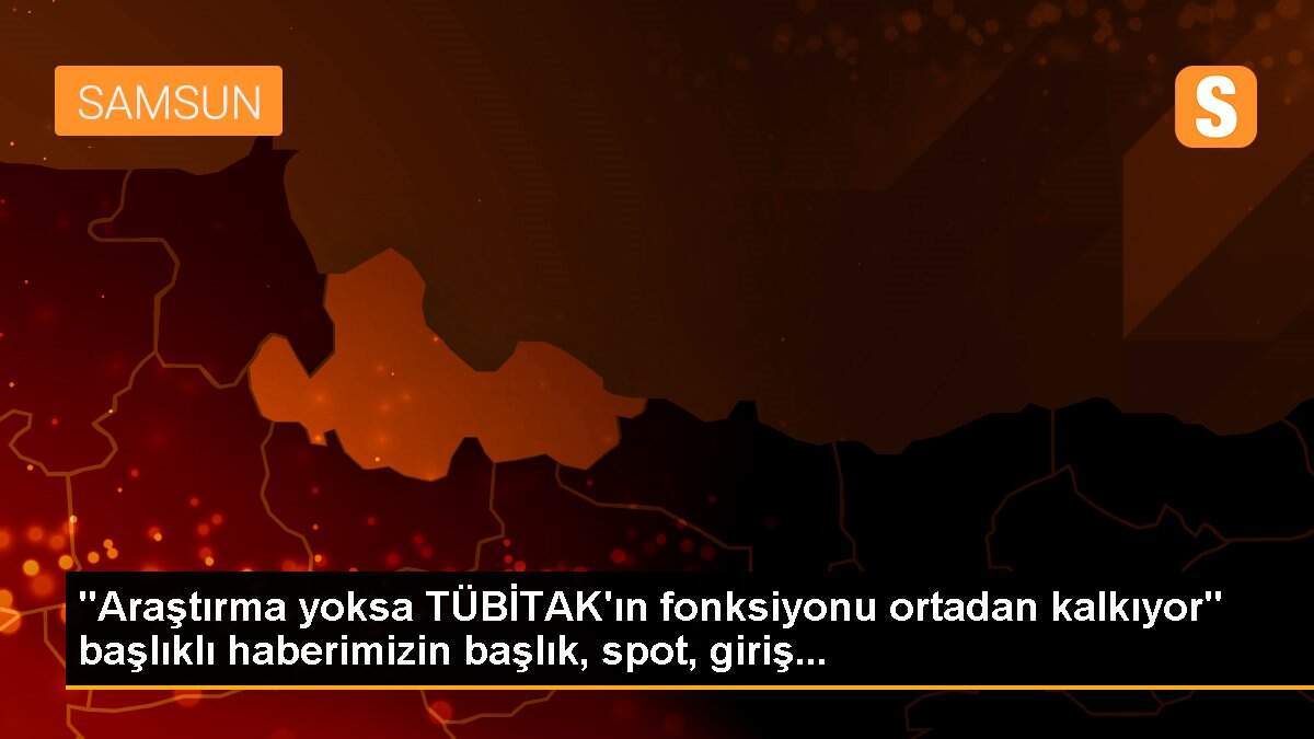 "Araştırma yoksa TÜBİTAK\'ın fonksiyonu ortadan kalkıyor" başlıklı haberimizin başlık, spot, giriş...
