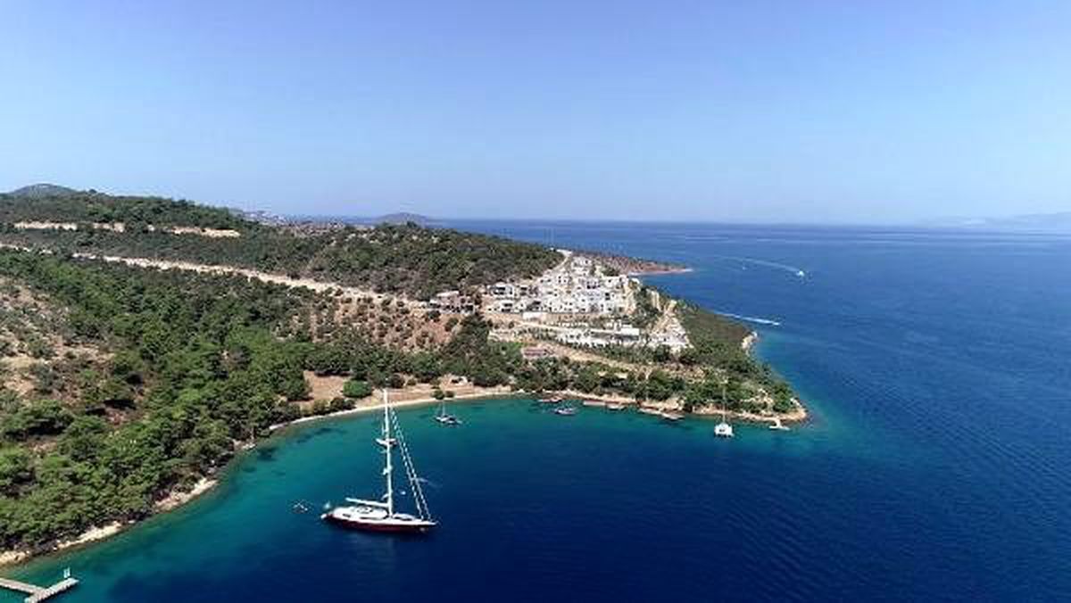 Bakan Kurum\'un durdurulduğunu açıkladığı otel inşaatları havadan görüntülendi