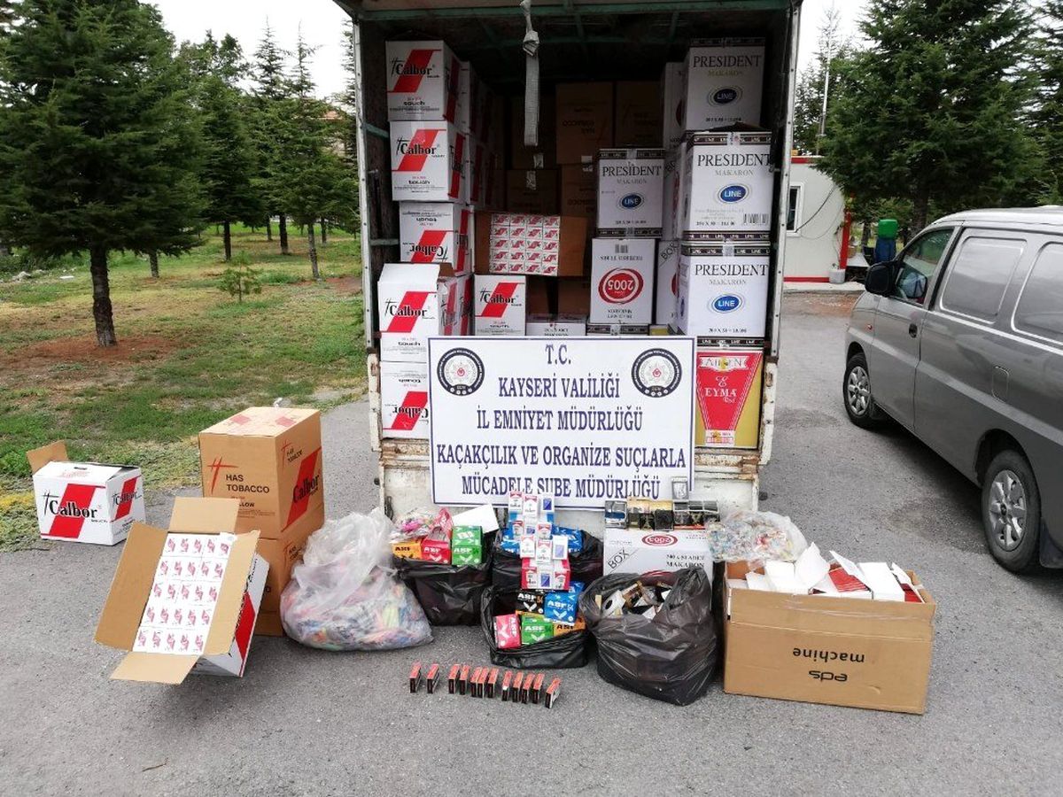 Kayseri emniyetinden dev tütün operasyonu