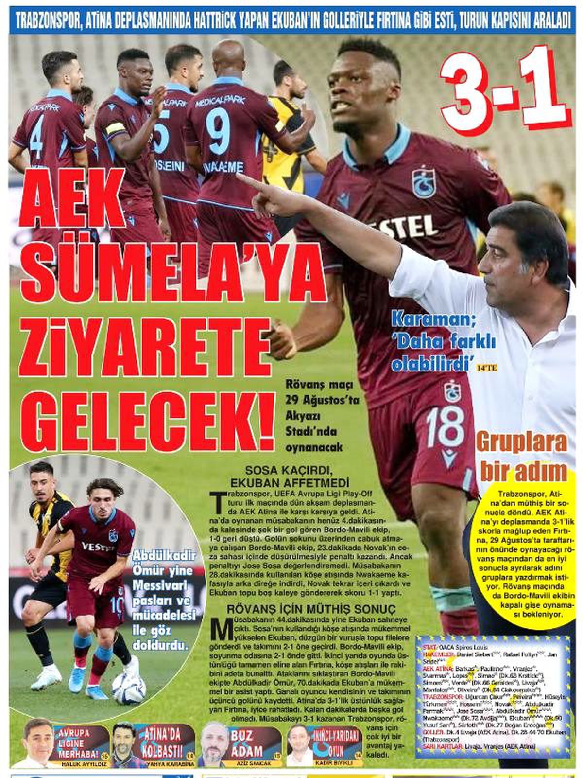 Trabzon yerel basını: AEK Sümela\'ya ziyarete gelecek