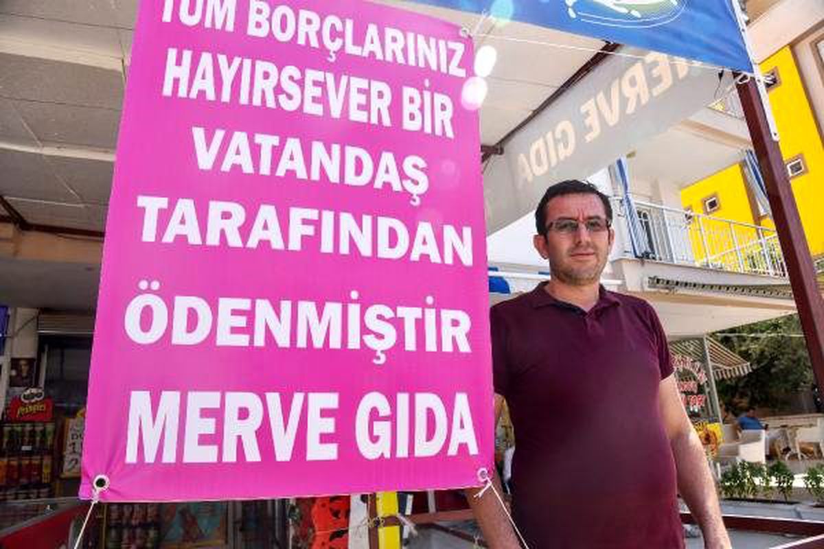Antalya\'da bir hayırsever, veresiye borçları ödedi