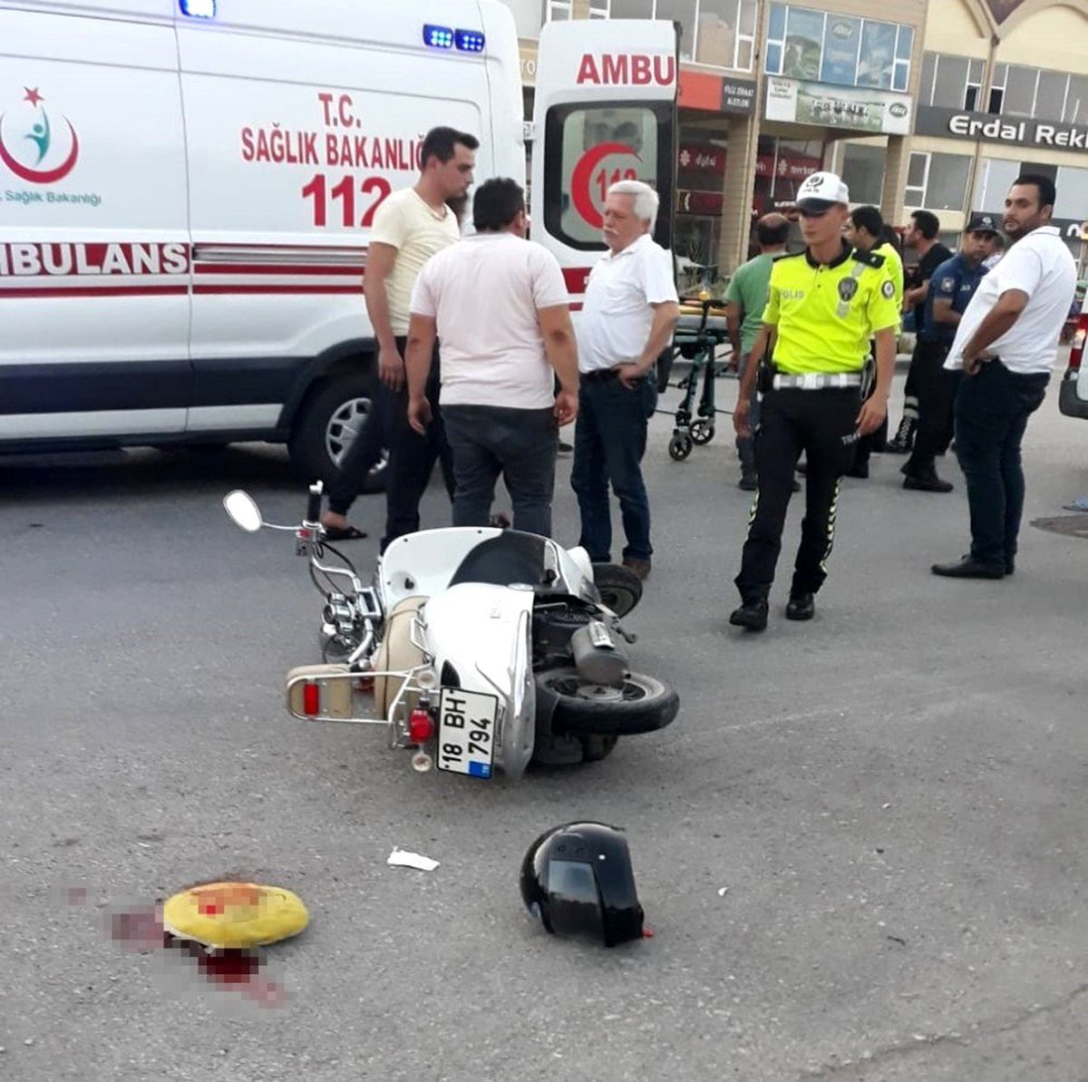 Kask hayatını kurtardı
