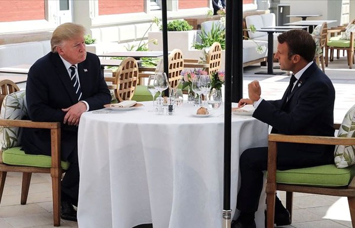 Macron ve Trump bir araya geldi