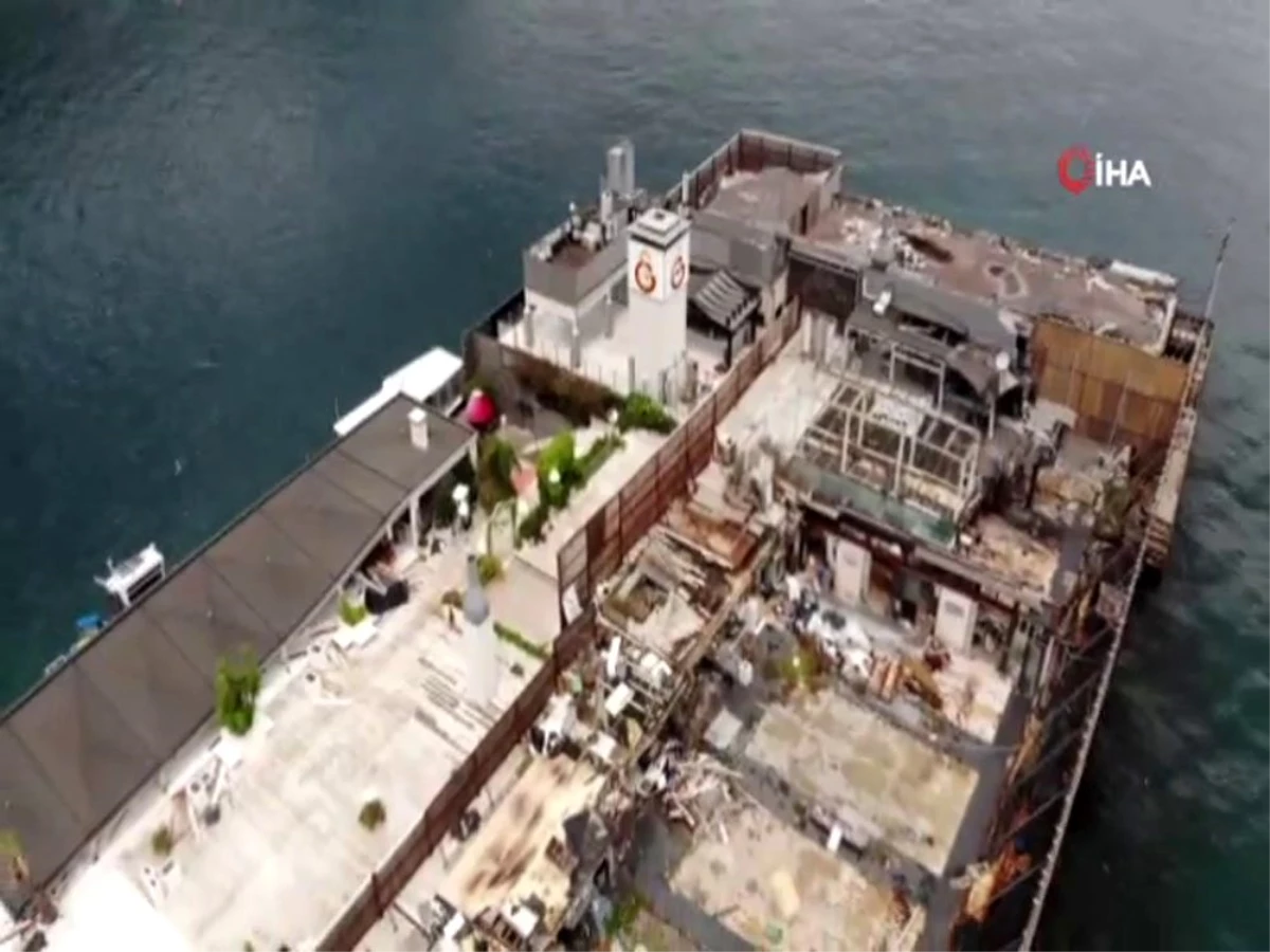 Özbek\'in haciz işlemi başlattığı Galatasaray Adası havadan görüntülendi