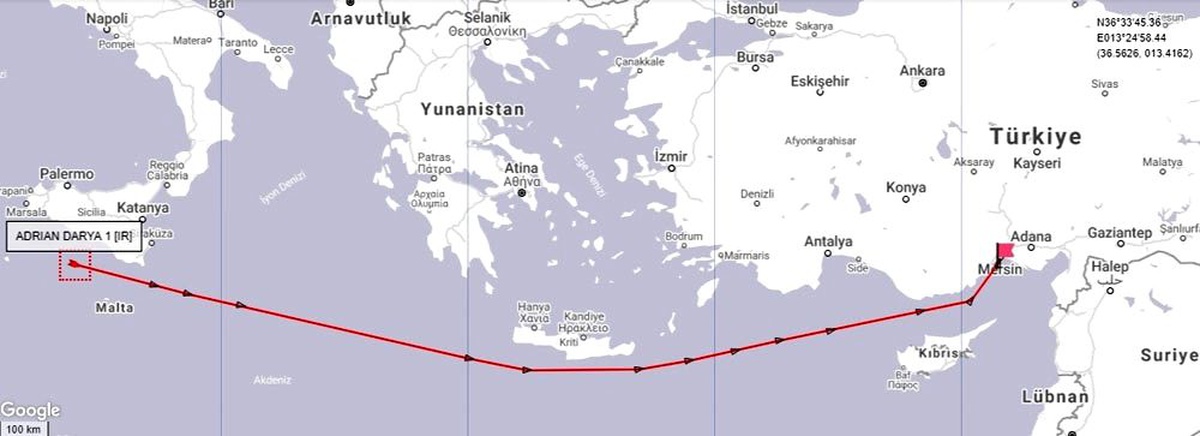 Serbest bırakılan İran tankeri yönünü Türkiye\'ye çevirdi
