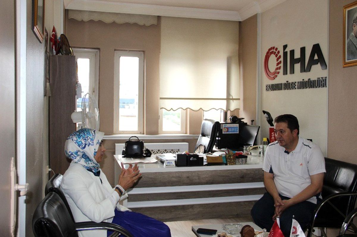 Taşkesenlioğlu Ban, İHA Erzurum Bölge Müdürlüğünü ziyaret etti