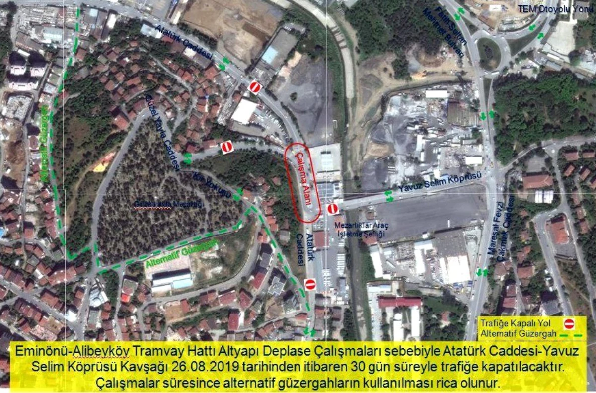 Alibeyköy\'de tramvay için altyapı deplasesi yapılacak