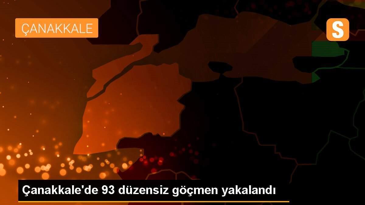 Çanakkale\'de 93 düzensiz göçmen yakalandı