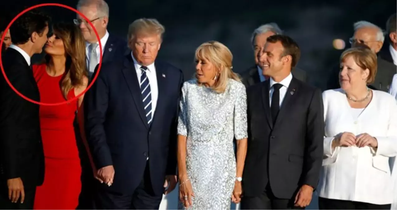 ABD Başkanı Trump\'ın eşi Melania\'nın, Kanada Başbakanı ile öpüşmesi sosyal medyayı salladı