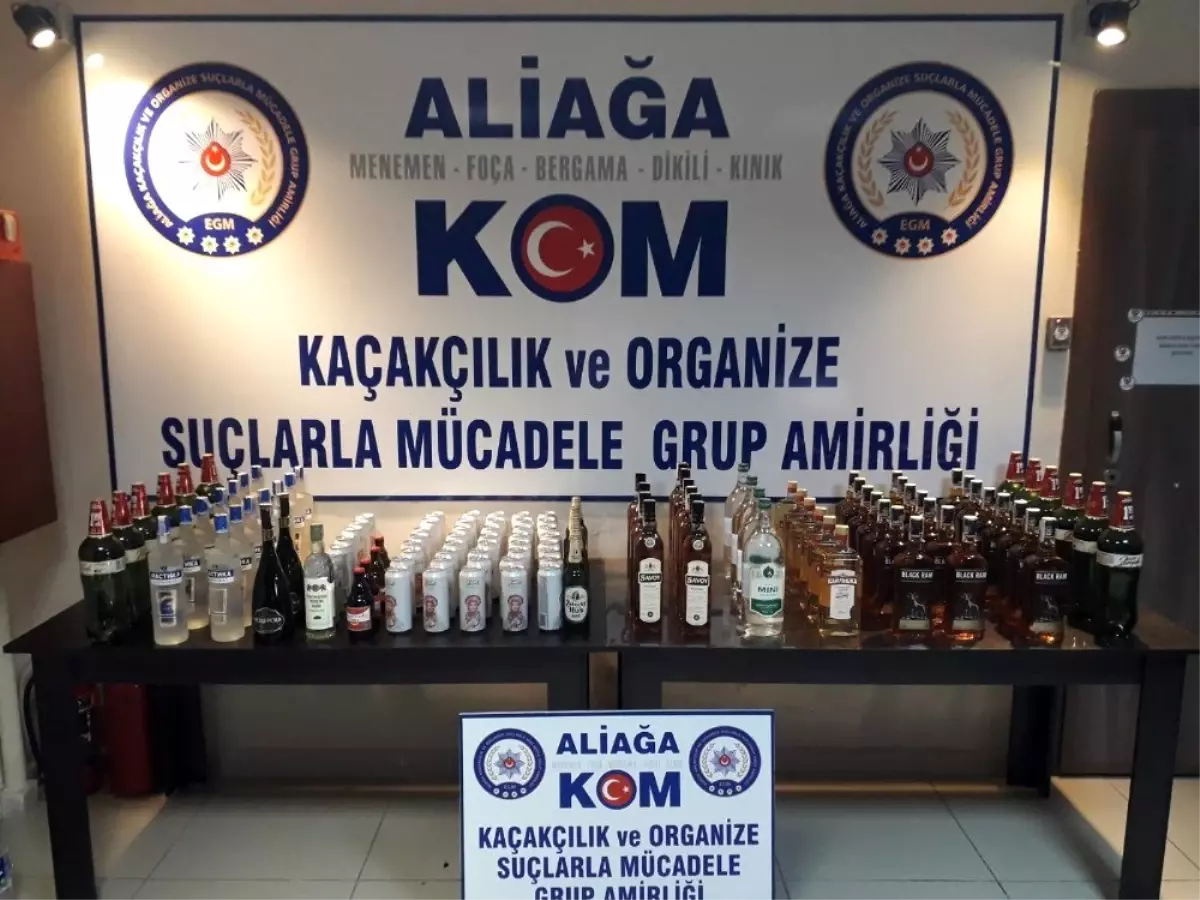 Aliağa\'da kaçak içki operasyonu