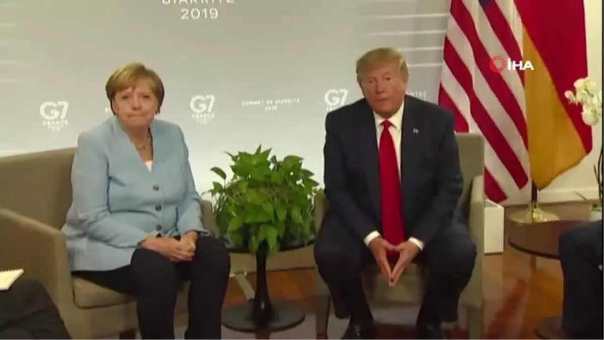 Merkel ve Trump G7 Zirvesi\'nde İran\'ı Görüştü