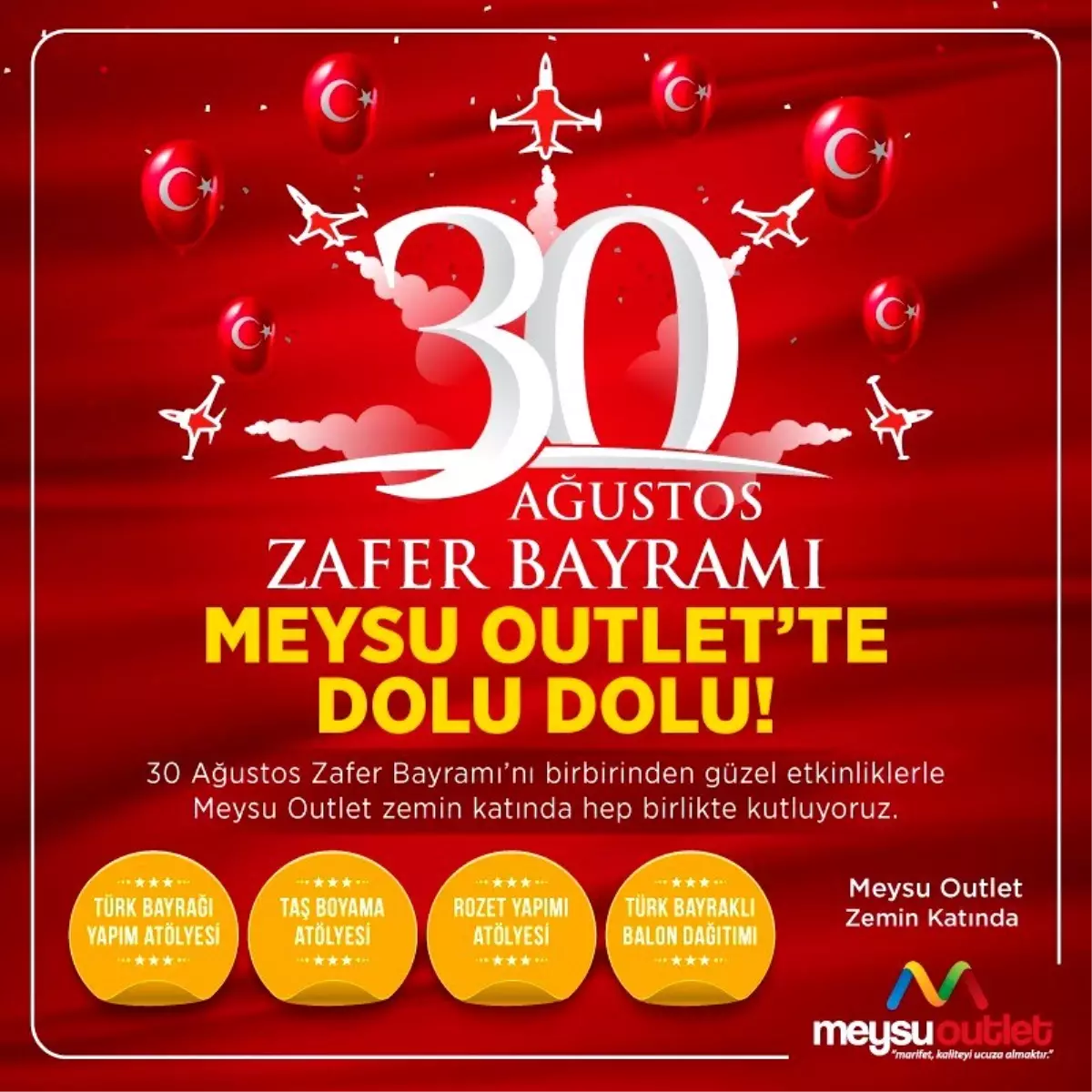 MEYSU Outlet\'te 30 Ağustos Zafer Bayramı coşkusu