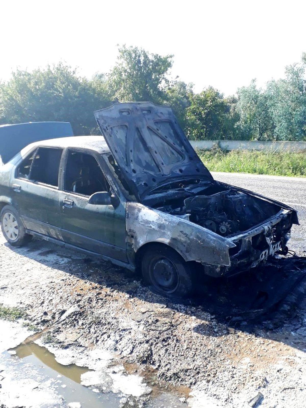 Seyir helindeki LPG\'li araç alev aldı