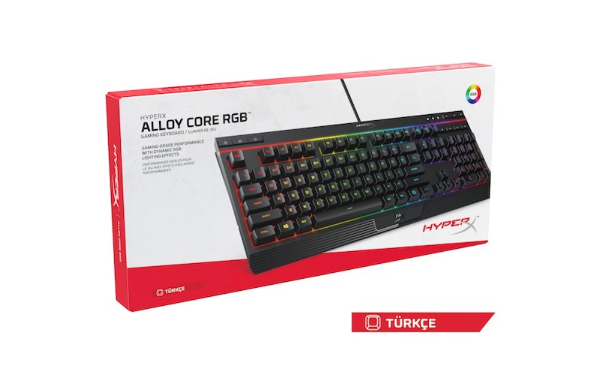 HyperX, Türkçe dil destekli Alloy Core RGB\'yi satışa sundu