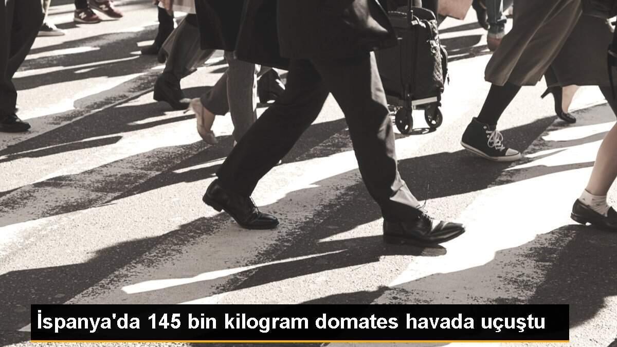 İspanya\'da 145 bin kilogram domates havada uçuştu