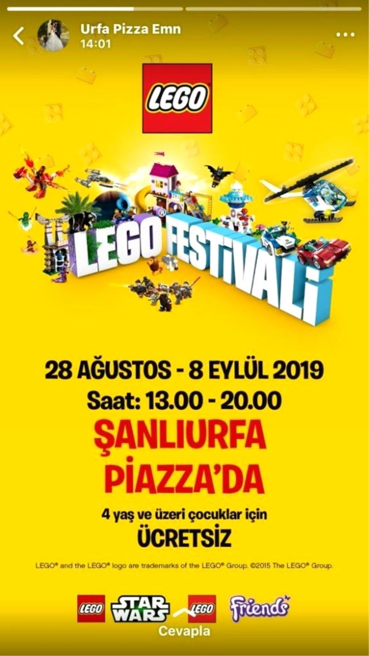 Şanlıurfa Piazza\'da Lego Festivali başladı