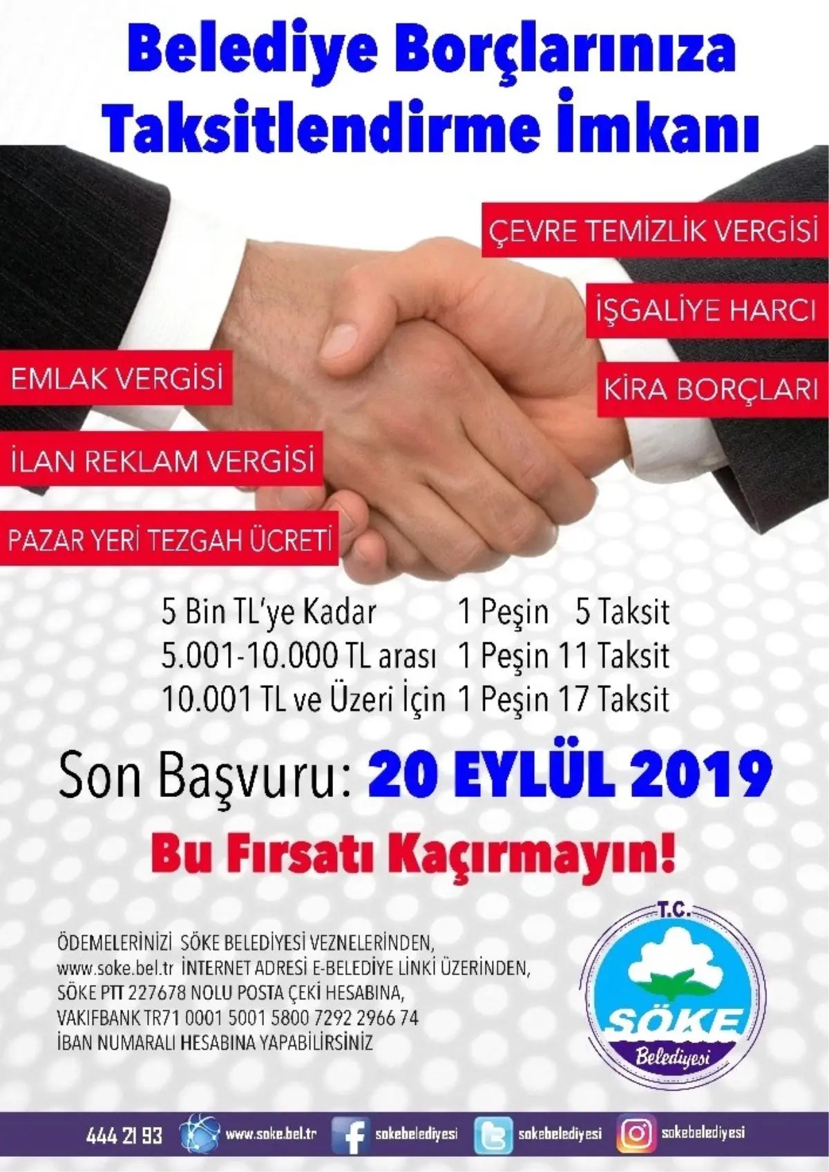 Söke Belediyesi\'nden borçlara taksit imkanı