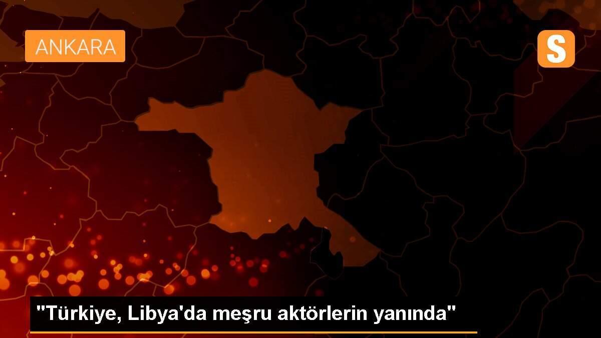"Türkiye, Libya\'da meşru aktörlerin yanında"