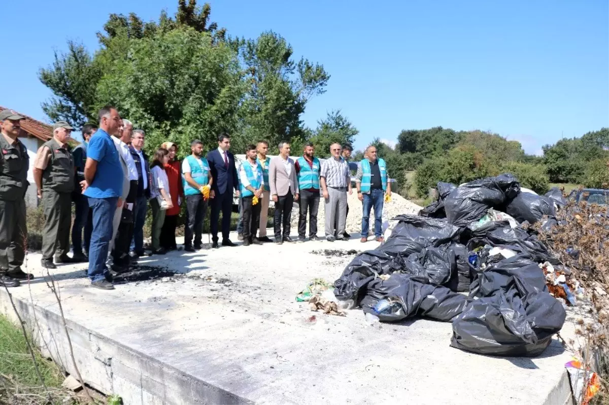 Bolu\'nun doğal güzelliğinden hükümlüler torbalar dolusu çöp topladı