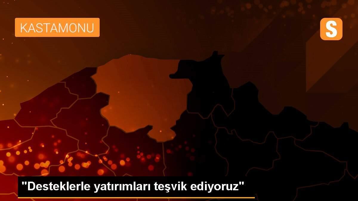 "Desteklerle yatırımları teşvik ediyoruz"