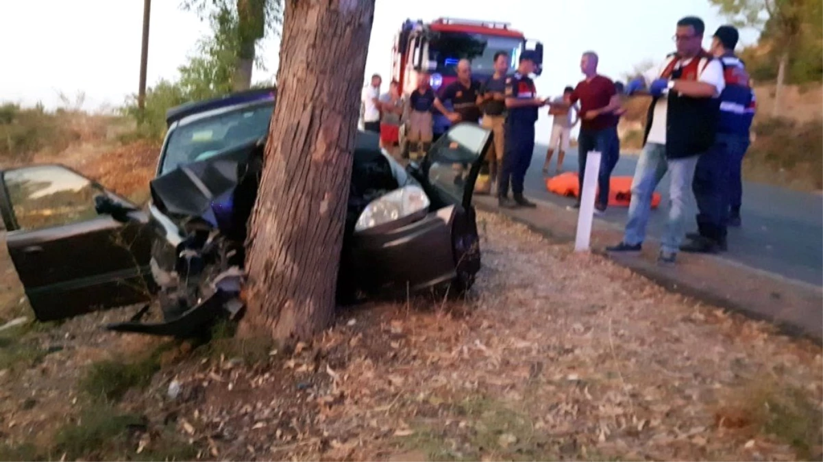 İzmir\'de Otomobil ağaca çarptı: 3 ölü, 1 yaralı