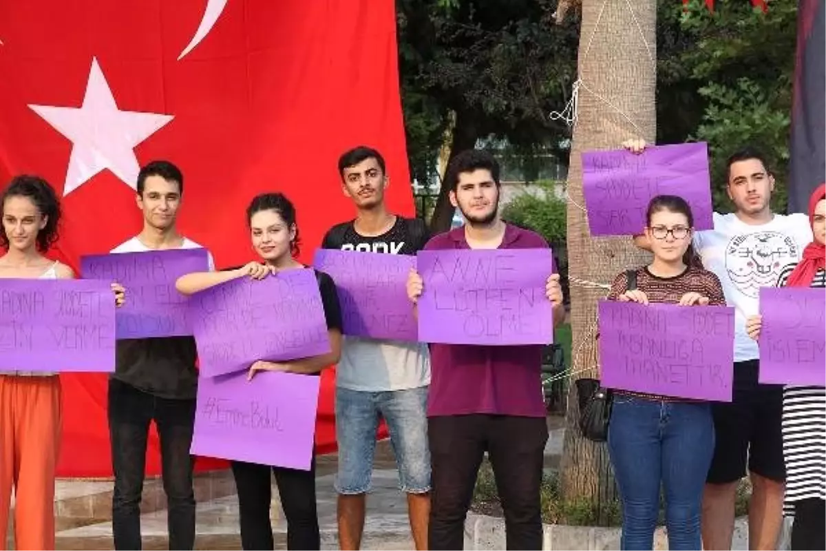 Kadına şiddeti protesto ettiler