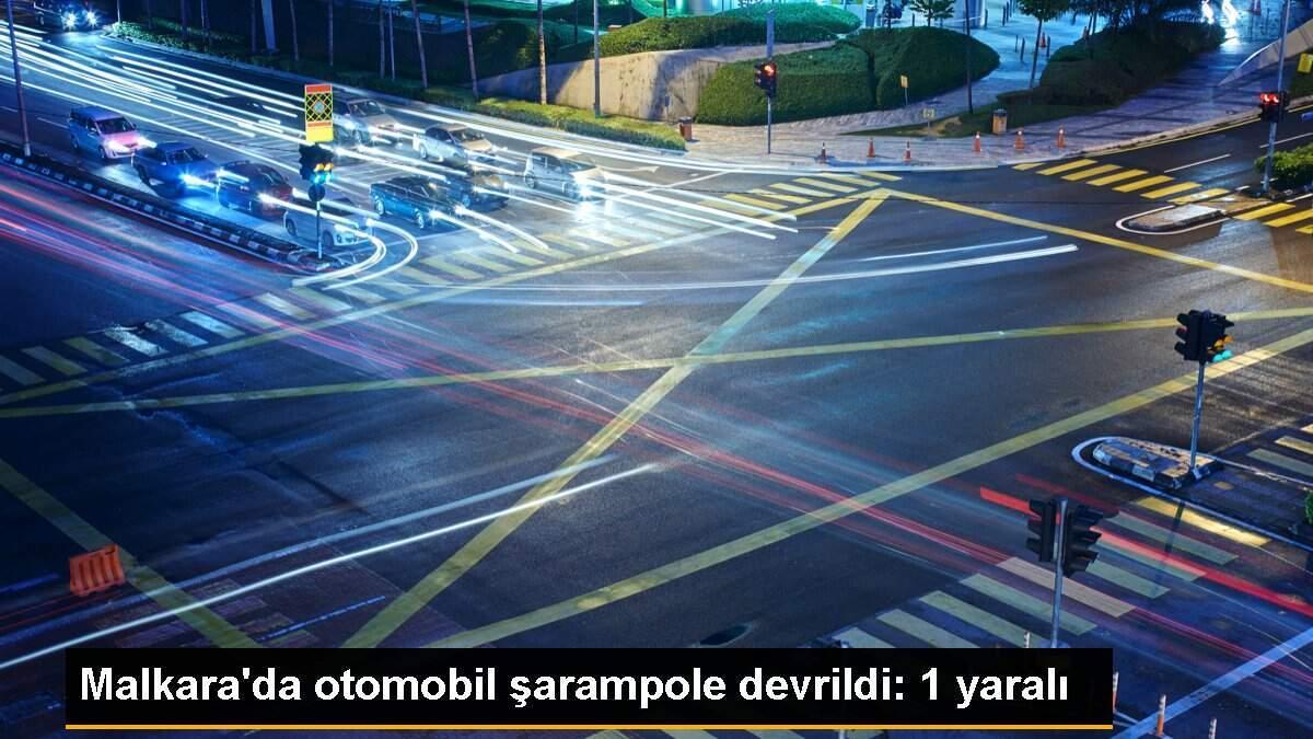 Malkara\'da otomobil şarampole devrildi: 1 yaralı