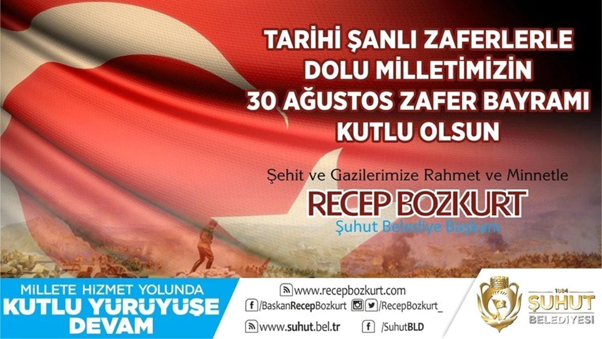 Başkan Bozkurt\'tan 30 Ağustos Zafer Bayramı mesajı