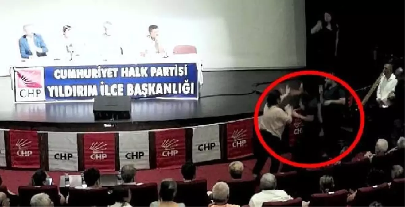 Bursa\'da, chp\'li kaftancıoğlu\'nun katıldığı toplantıda, partililer birbirine girdi