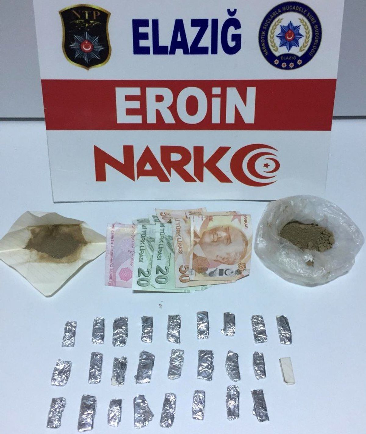 Elazığ\'da satışa hazır paketlerde eroin ele geçirildi