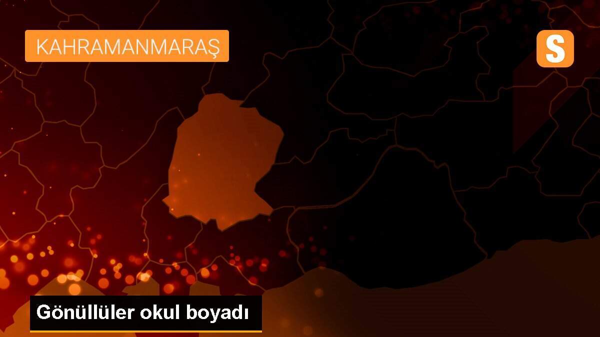 Gönüllüler okul boyadı