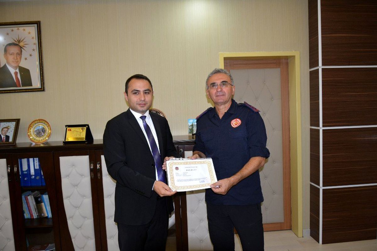 HES kanalı patlamasında, yaralıları kurtaran itfaiye ekipleri ödüllendirildi