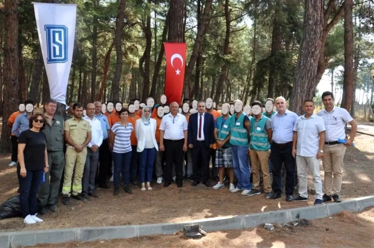 Yükümlüler ormanda temizlik yaptı