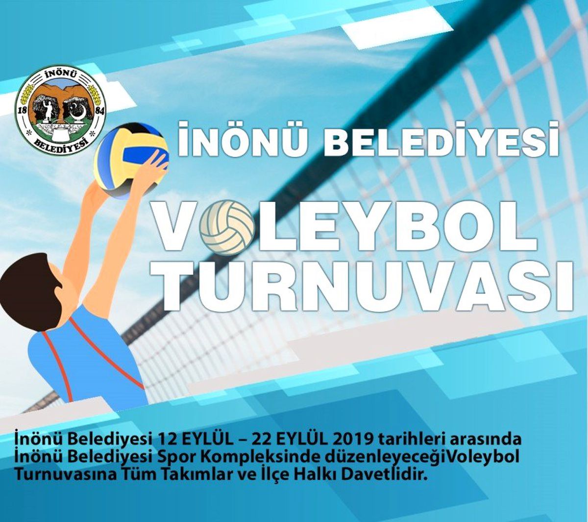 İnönü\'de turnuva heyecanı voleybol ile devam ediyor
