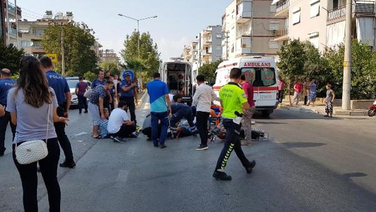 Kavşakta otomobil ile motosiklet çarıştı: 2 yaralı