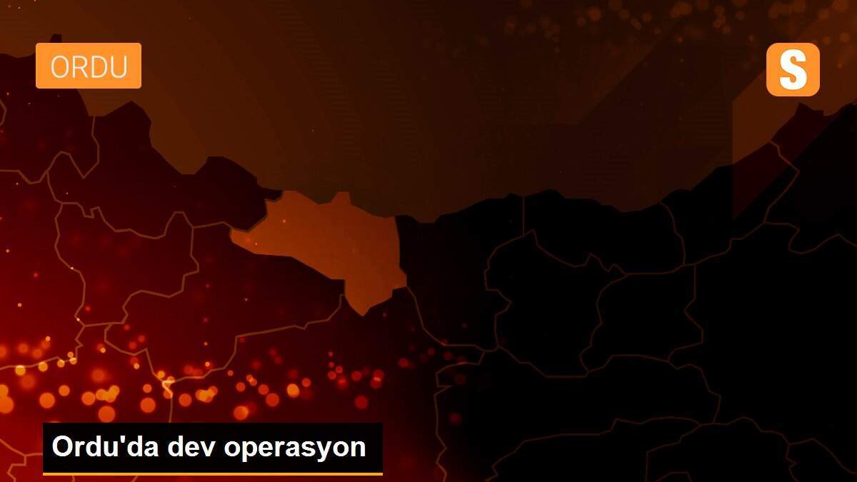 Ordu\'da dev operasyon