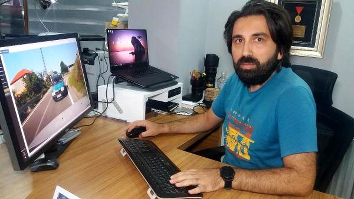 Şeridine giren sürücüyü korna çalarak uyandırıp, kazadan kurtuldu