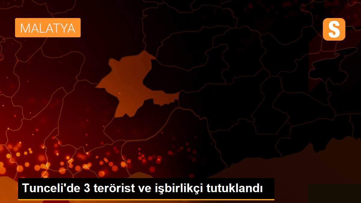 Tunceli\'de 3 terörist ve işbirlikçi tutuklandı