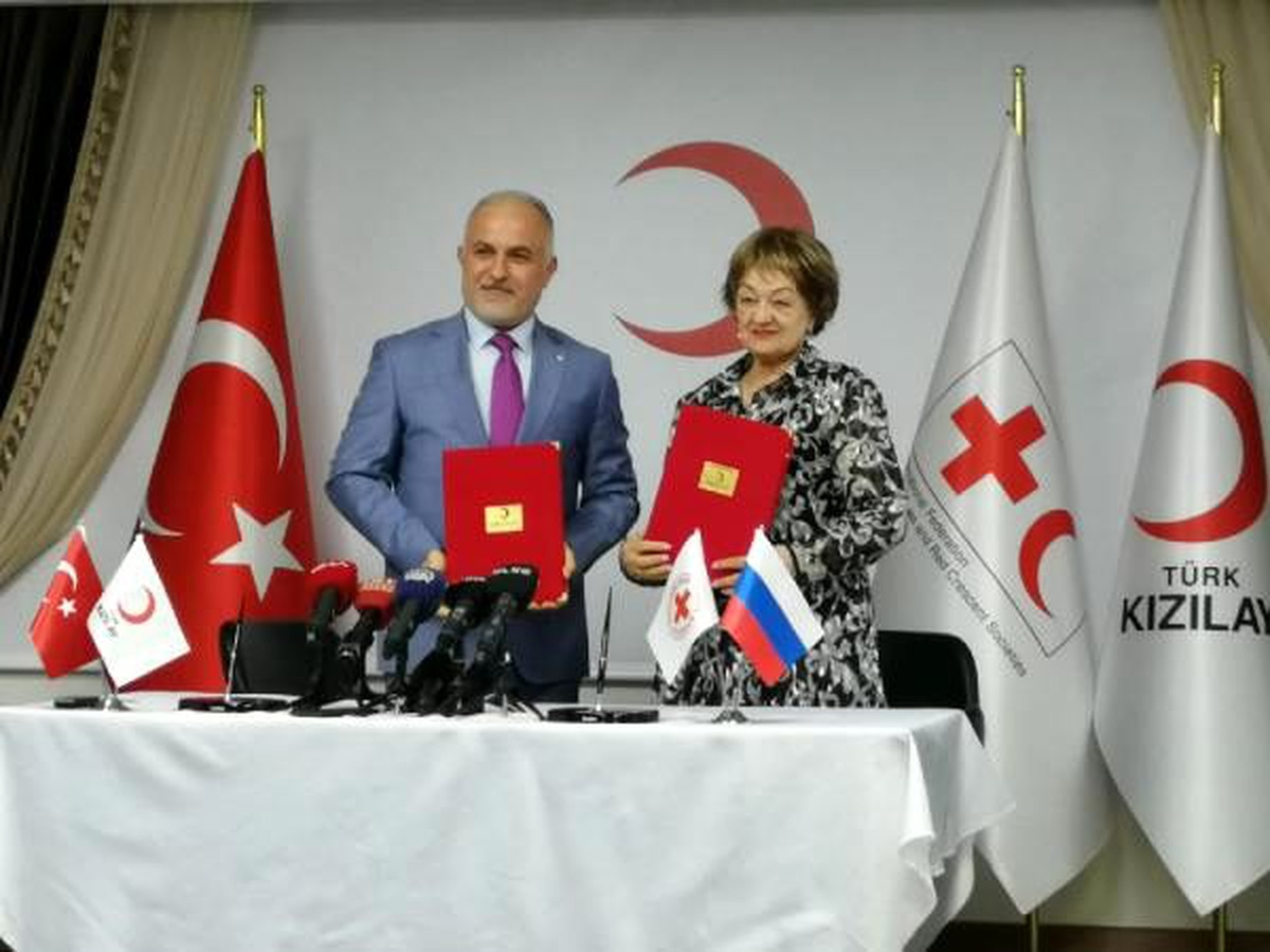 Türk kızılayı ile rus kızılhaçı arasında işbirliği protokolü