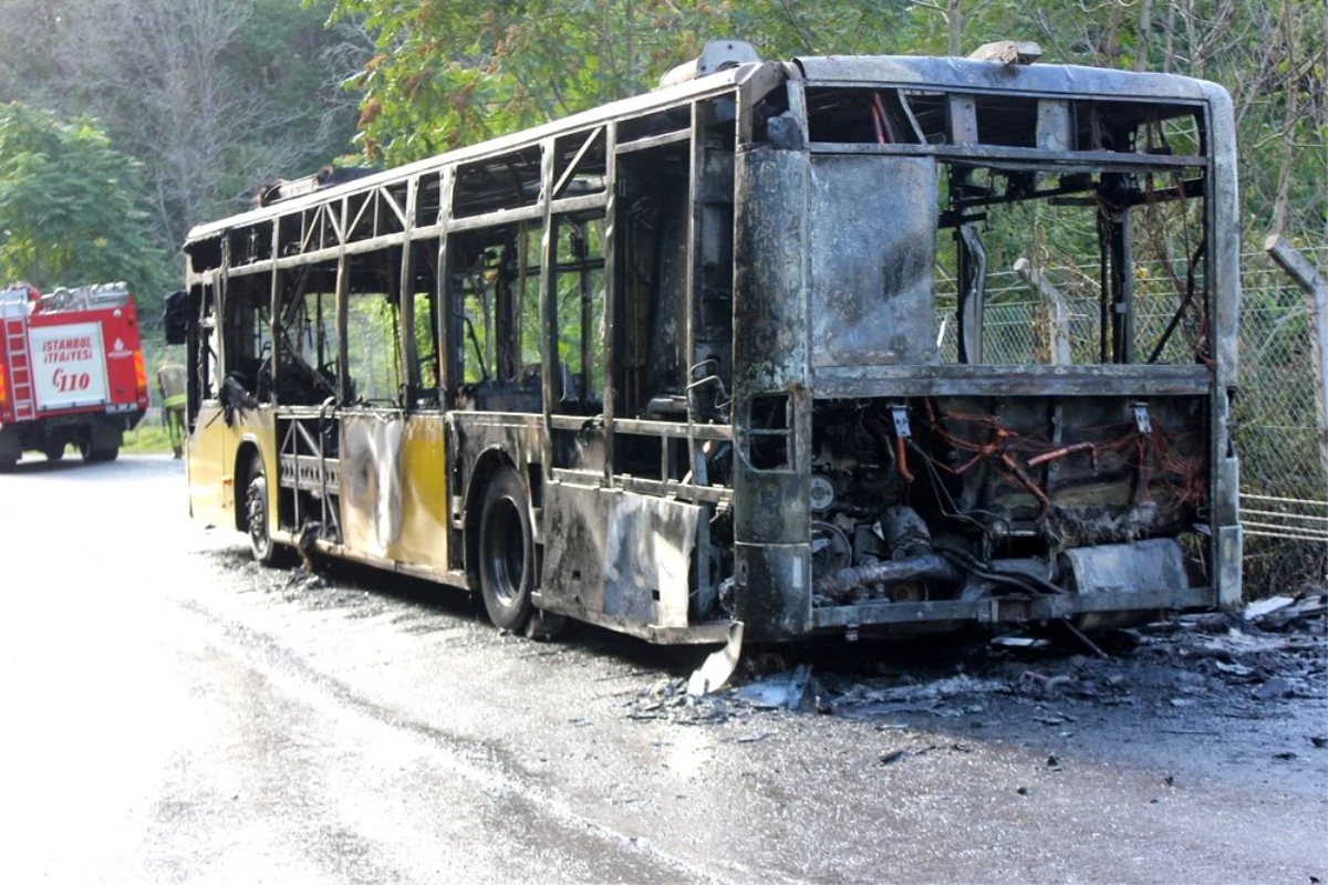 İETT otobüsünün alev alev yandığı anlar kamerada