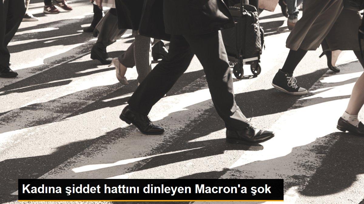 Kadına şiddet hattını dinleyen Macron\'a şok