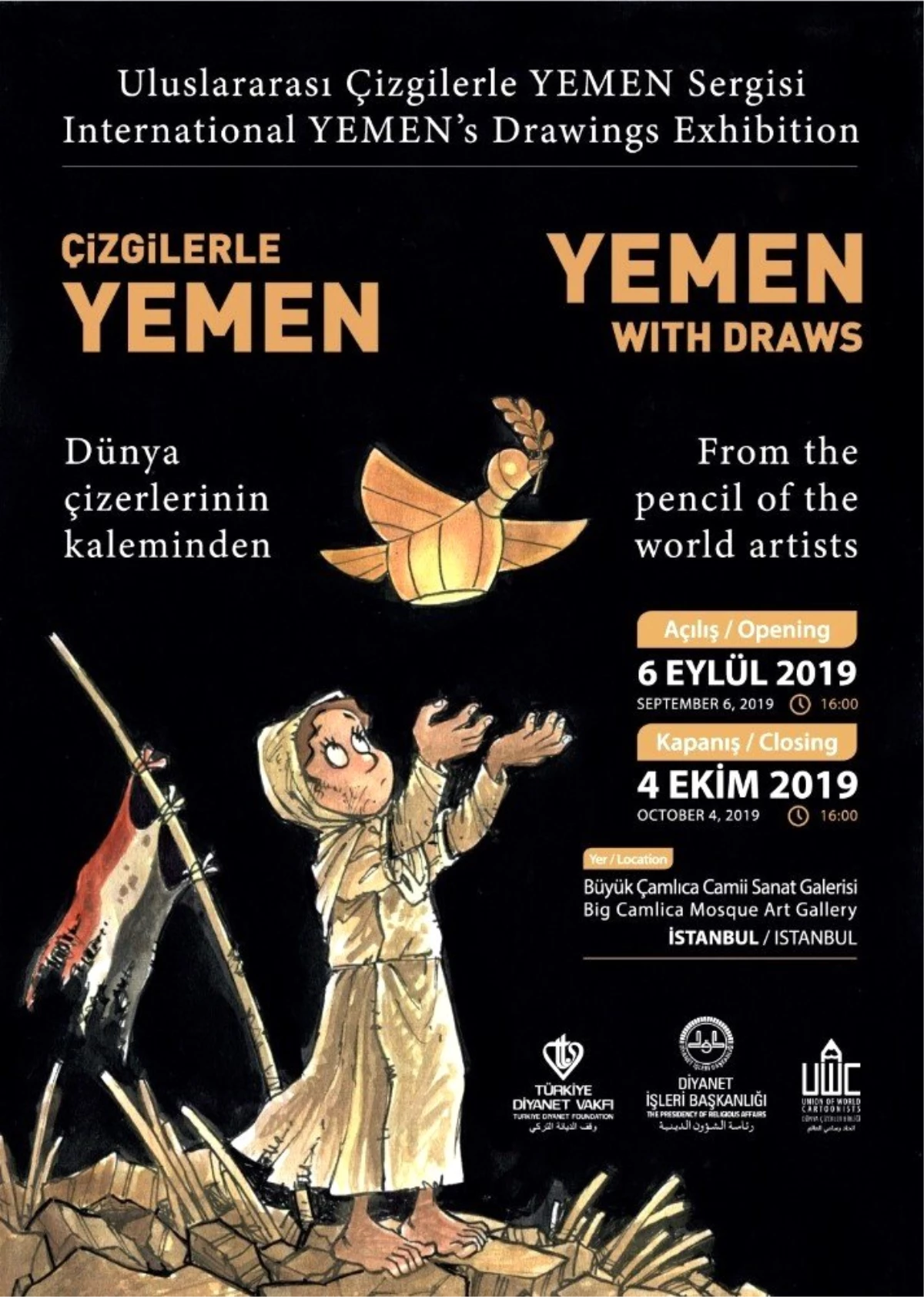 Türkiye Diyanet Vakfından "Uluslararası Çizgilerle Yemen" sergisi
