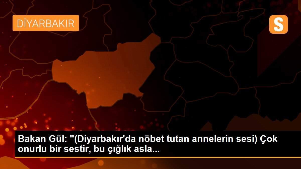 Bakan Gül: "(Diyarbakır\'da nöbet tutan annelerin sesi) Çok onurlu bir sestir, bu çığlık asla...