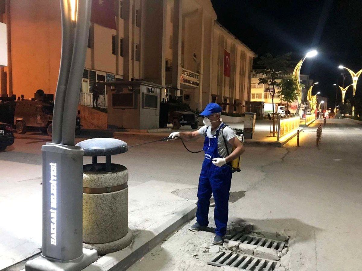 Hakkari kent merkezi haşerelerden arındırılıyor