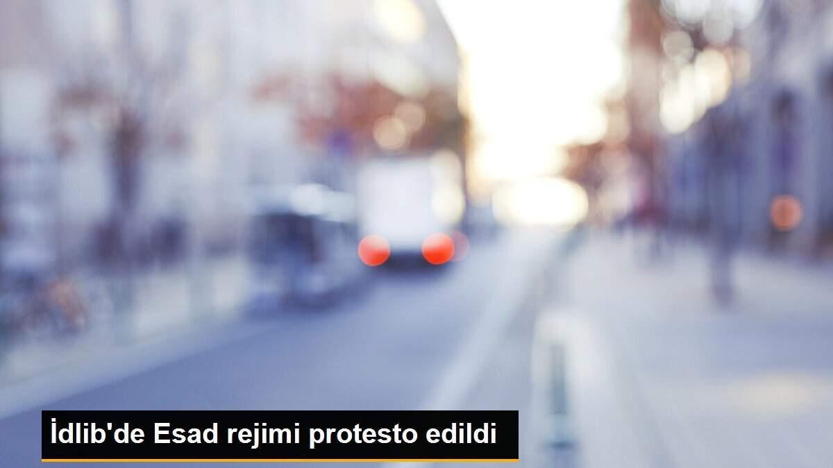 İdlib\'de Esad rejimi protesto edildi