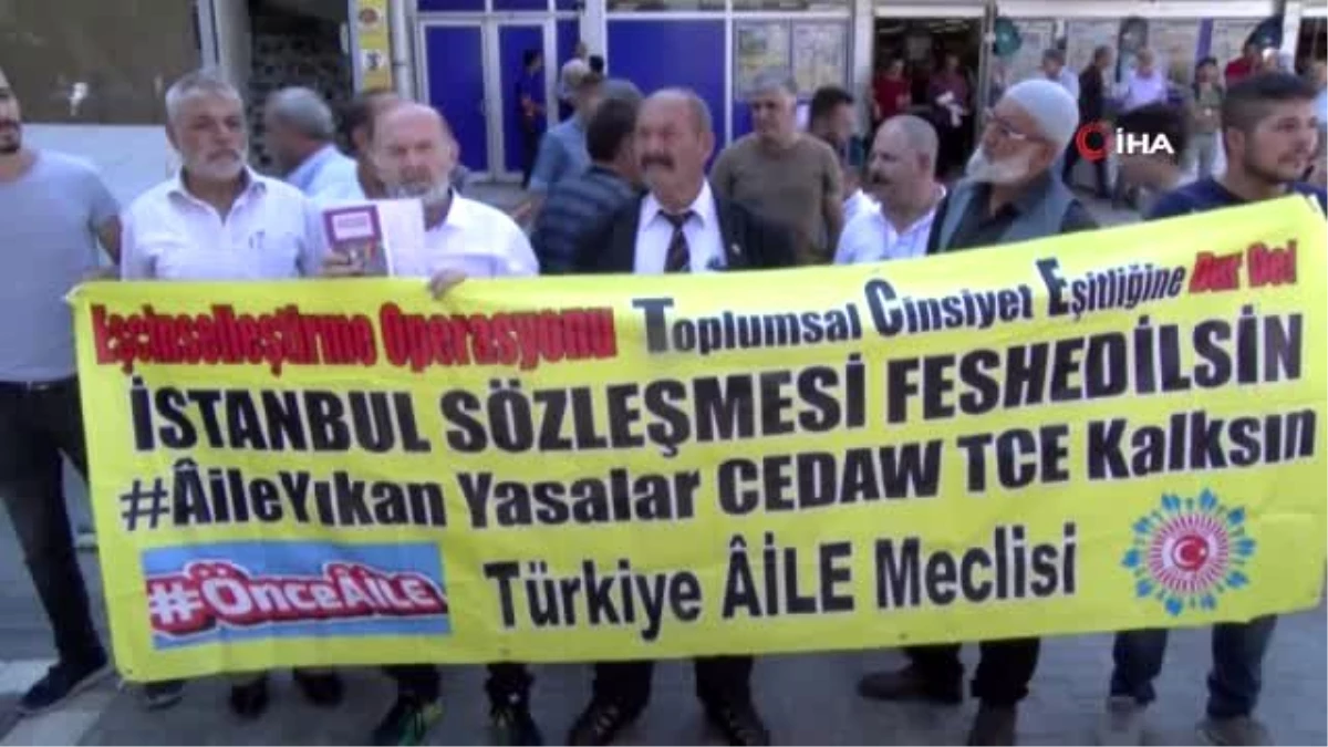 Türkiye Aile Meclisinden İstanbul Sözleşmesine tepki eylemi