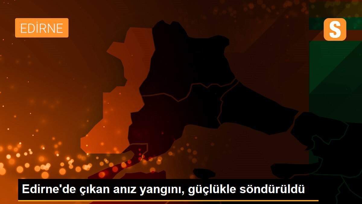 Edirne\'de çıkan anız yangını, güçlükle söndürüldü