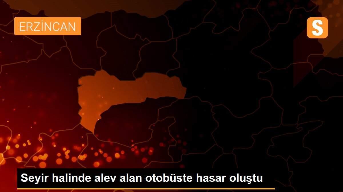 Seyir halinde alev alan otobüste hasar oluştu