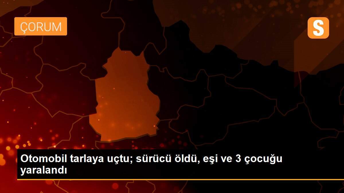 Otomobil tarlaya uçtu; sürücü öldü, eşi ve 3 çocuğu yaralandı